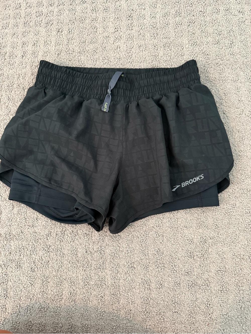 Brooks Women's Black Athletic Running Shorts with Liner